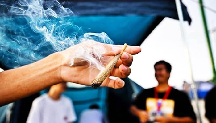 smoking a doobie in Thailand