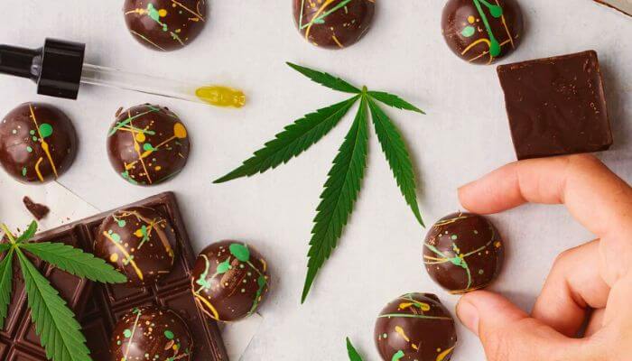 Chocolate with cannabis leaves Can you Microdose Edibles